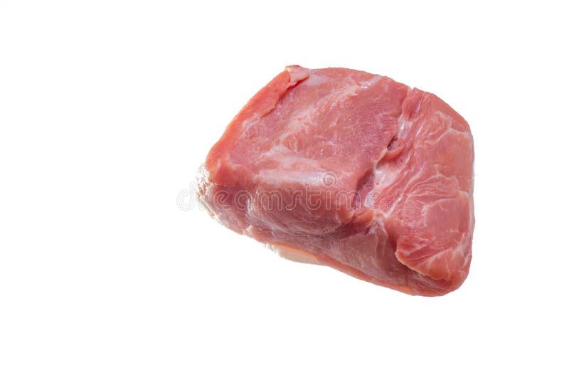 Iberico Pork Meat Raw White Isolated Stock Photo Image of filet, back