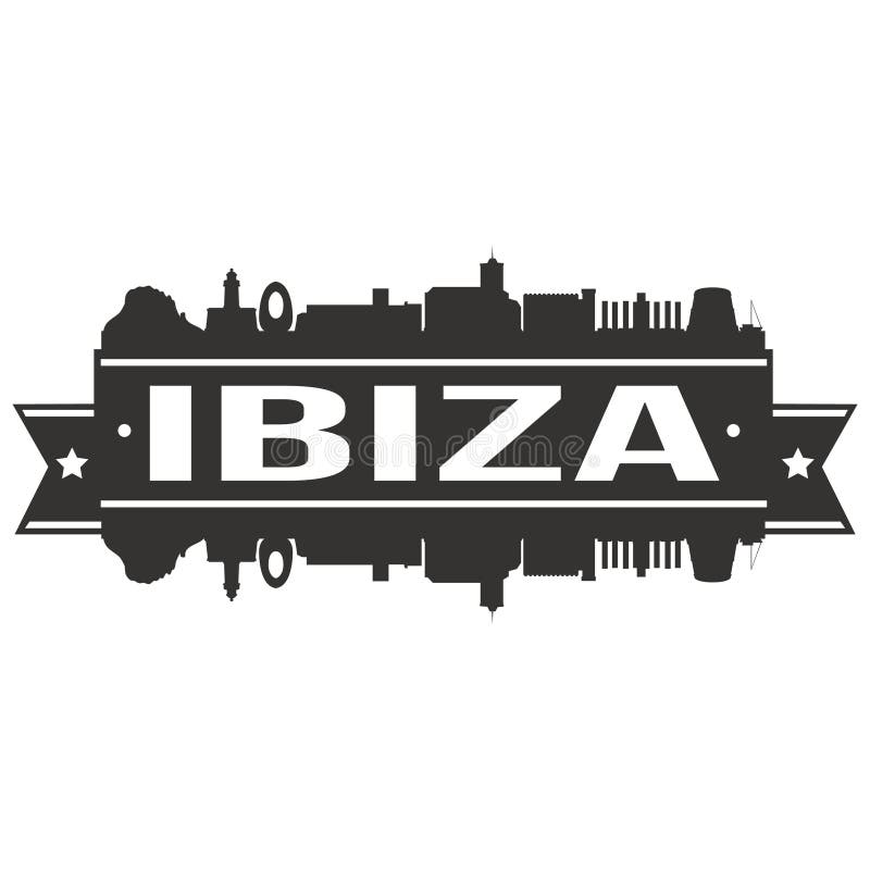 Map of Ibiza with shadow stock vector. Illustration of vector - 89422888