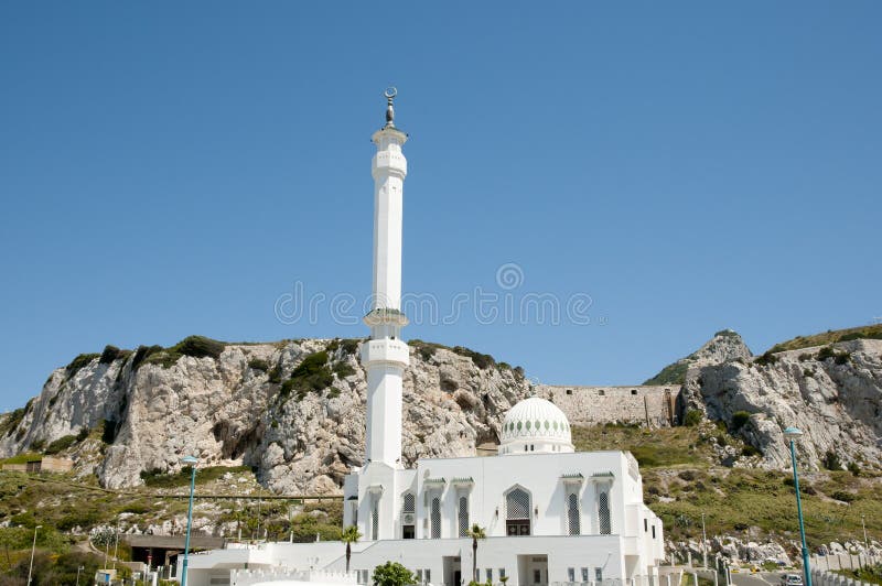 Ibrahim al Ibrahim Mosque - Gibraltar royalty-vrije stock fotografie Ibrahim al Ibrahim Mosque - Gibraltar royalty-vrije stock fotografie