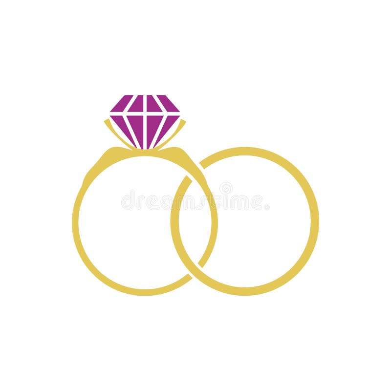 Icone D Anneaux De Mariage Signe Logo Illustration Stock