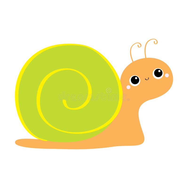 Snail Icon Yellow Shell House Cute Cartoon Kawaii Funny Character Insect Isolated Big Eyes Smiling Face Flat Design Baby Illustration De Vecteur Illustration Du Cheri Amusement