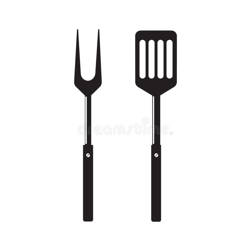 Icône D'outils De BBQ Ou De Gril Fourchette De Barbecue Avec La