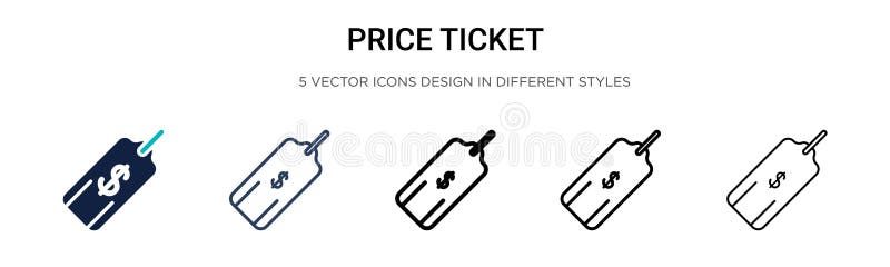 Icône De Ticket De Musée Dans La Ligne Mince Remplie Contour Et