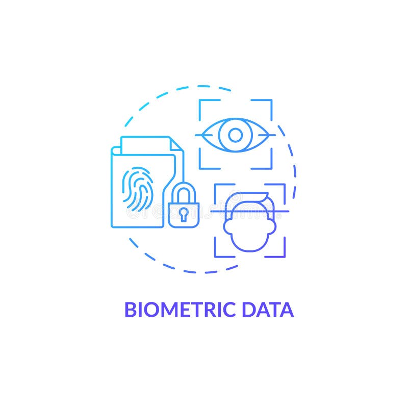 icône de concept de boucle de stockage de données biométriques. base de  données d'enregistrements d'identité numérique idée abstraite illustration  de ligne mince. caractéristiques physiques. dessin de contour isolé. trait  modifiable. 11409647 Art