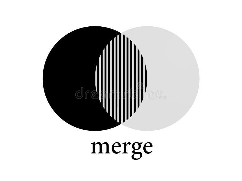 Icône de fusion de fusion illustration de vecteur. Illustration du