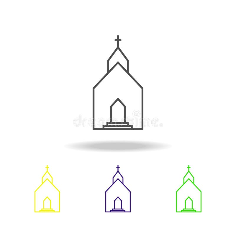 Icone Multicolore D Eglise L Element Du Mariage Ligne Mince Icone Multicolore Peut Etre Employe Pour Le Web Logo L Appli Mobil Illustration Stock Illustration Du Multicolore Appli 135936397