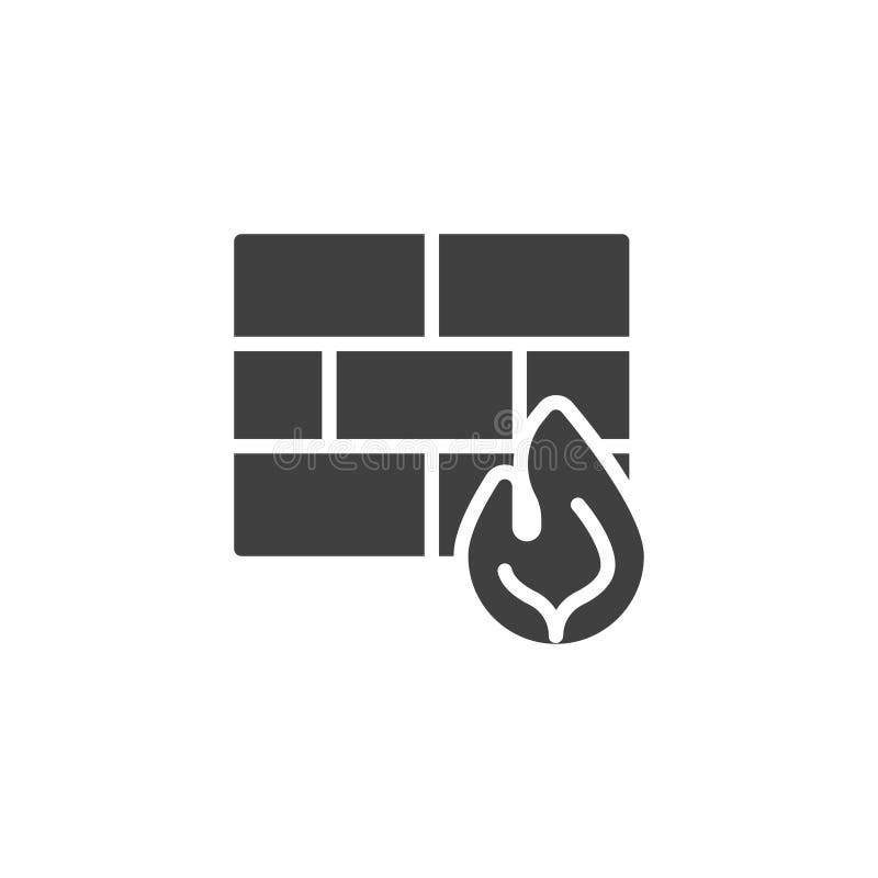 mur en briques / firewall pare-feu Stock Vector