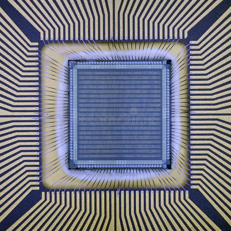 Internal on an integrated circuit and connections. Internal on an integrated circuit and connections