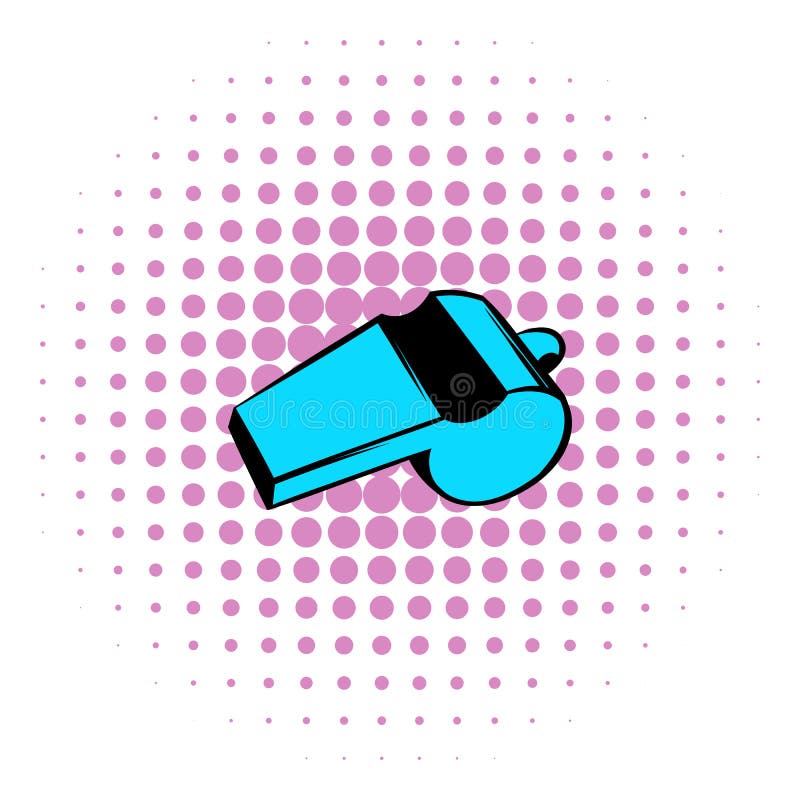 Icône bleue de sifflement de sport, style de bandes dessinées illustration libre de droits Icône bleue de sifflement de sport, style de bandes dessinées illustration libre de droits