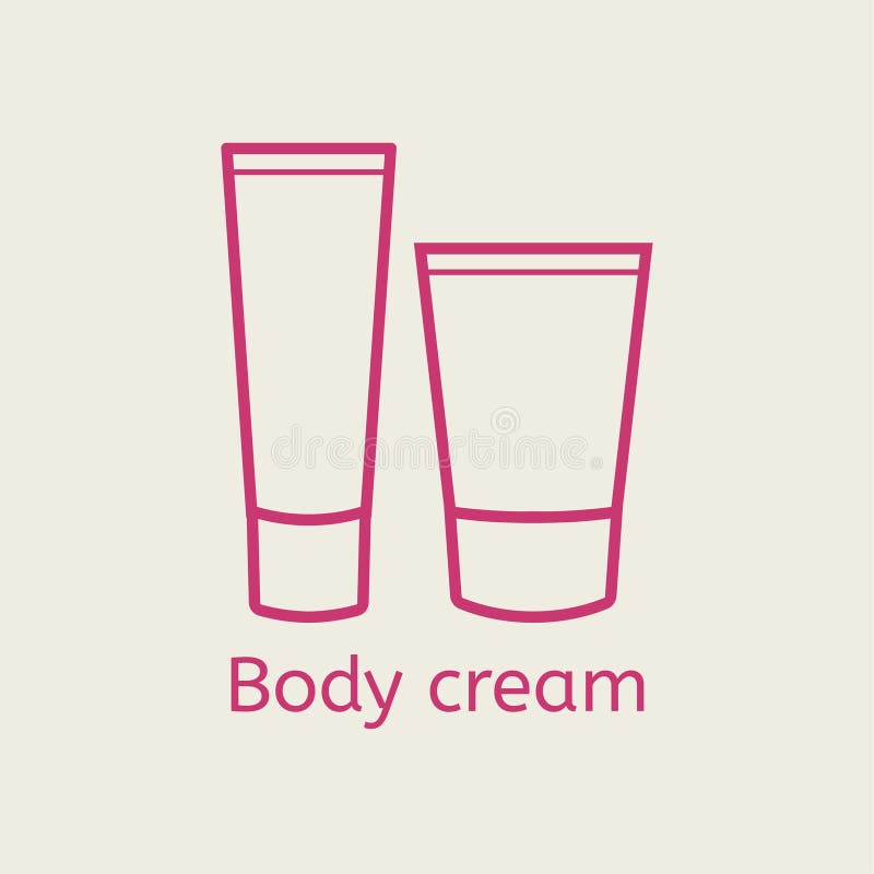 Icône cosmétique de crème corporelle de vecteur illustration stock Icône cosmétique de crème corporelle de vecteur illustration stock