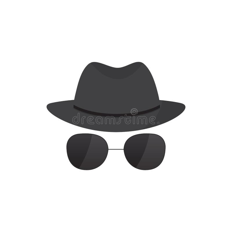 Icône d'agent secret dans un chapeau illustration stock Icône d'agent secret dans un chapeau illustration stock