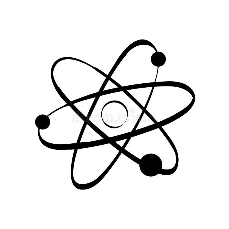 Icône D'atome Conception De La Science Et De Chimie Dessin De Vecteur