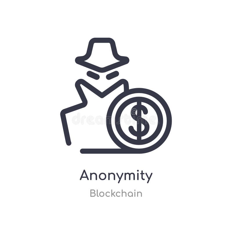 Ic?ne d'ensemble d'anonymat ligne d'isolement illustration de vecteur de collection de blockchain E illustration libre de droits Ic?ne d'ensemble d'anonymat ligne d'isolement illustration de vecteur de collection de blockchain E illustration libre de droits