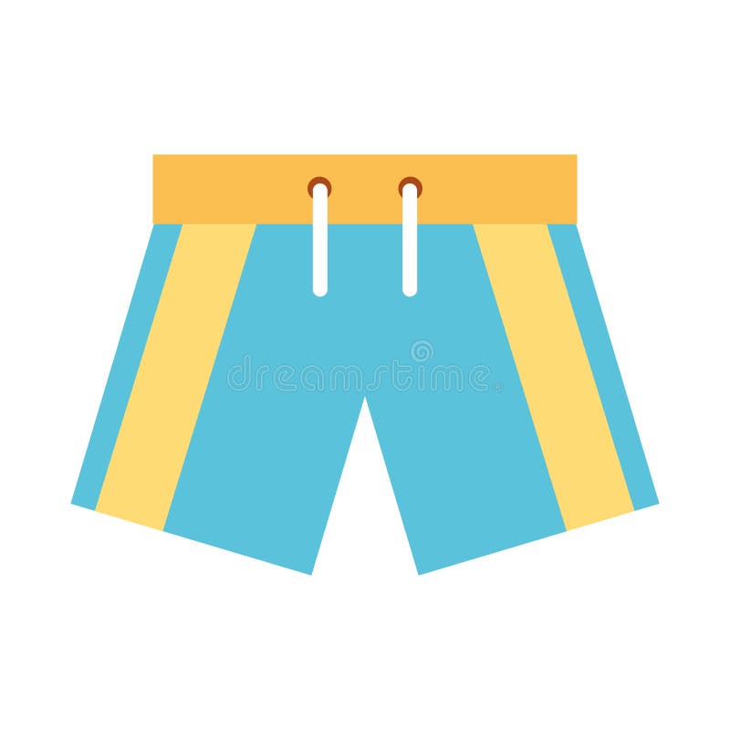 Icône d'isolement par vêtements de bain masculins illustration de vecteur Icône d'isolement par vêtements de bain masculins illustration de vecteur