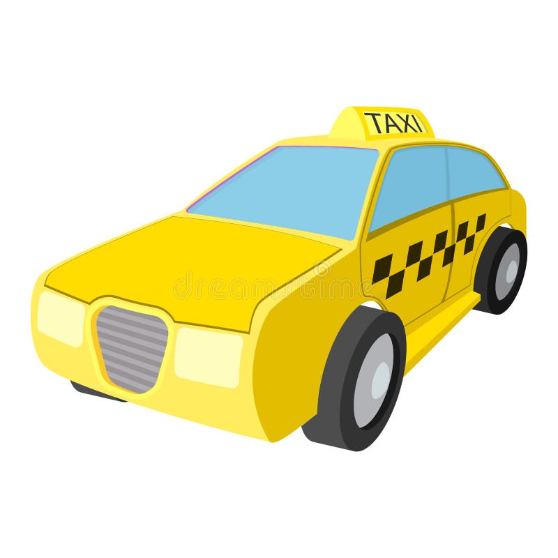 Icône de bande dessinée de voiture de taxi illustration libre de droits Icône de bande dessinée de voiture de taxi illustration libre de droits