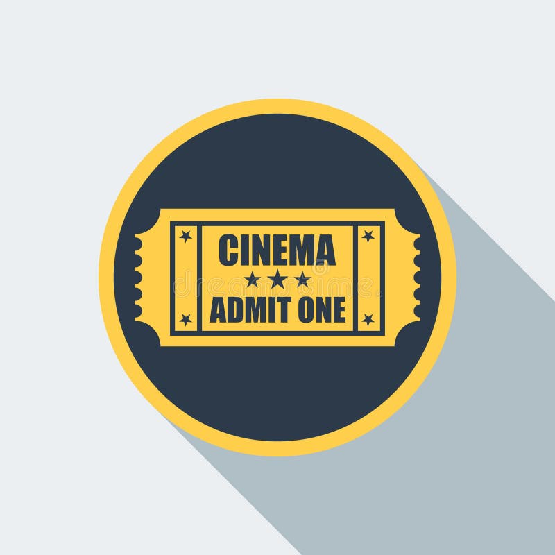 Icône de billet de cinéma illustration de vecteur Icône de billet de cinéma illustration de vecteur