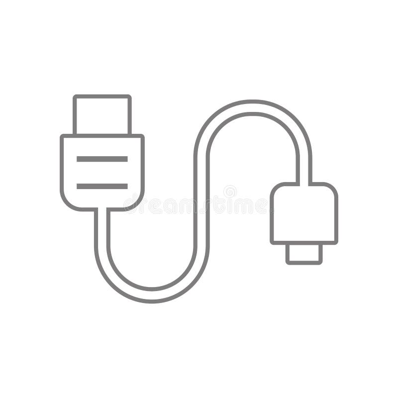 ic?ne de c?ble de comprim? de t?l?phone ?l?ment de Web pour le concept et l'ic?ne mobiles d'applis de Web Contour, ligne mince ic illustration de vecteur ic?ne de c?ble de comprim? de t?l?phone ?l?ment de Web pour le concept et l'ic?ne mobiles d'applis de Web Contour, ligne mince ic illustration de vecteur