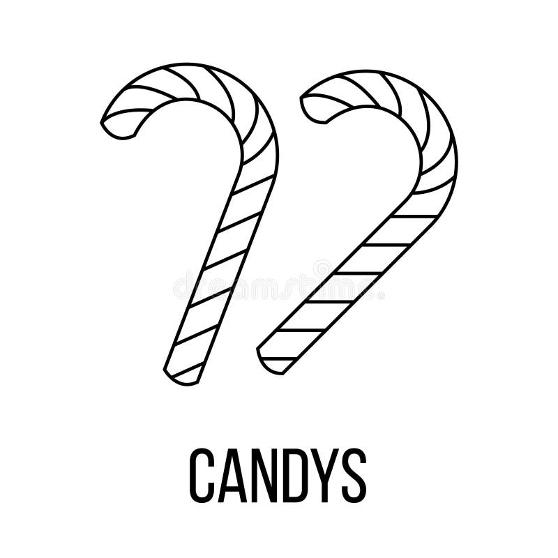 Icône de Candys ou style de logo de schéma illustration libre de droits Icône de Candys ou style de logo de schéma illustration libre de droits