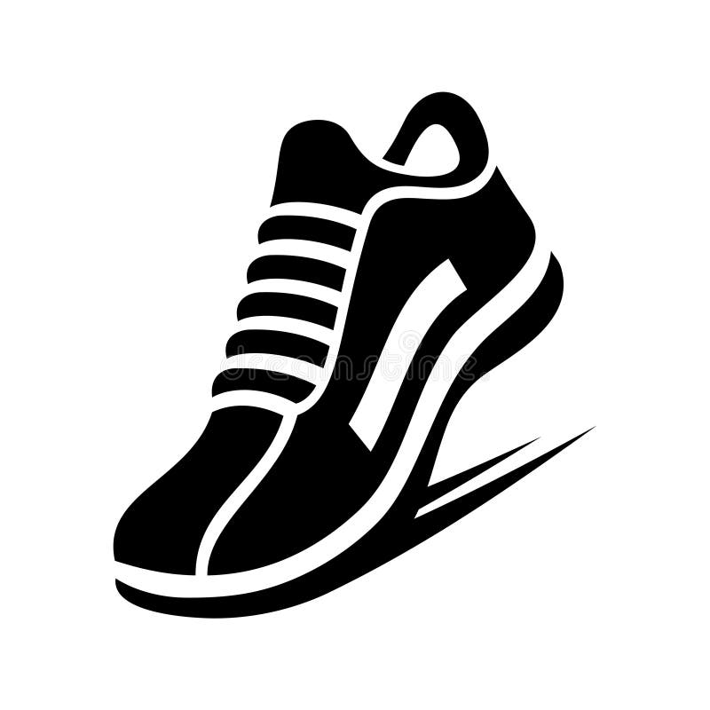 Icône de chaussure de course Vecteur illustration libre de droits Icône de chaussure de course Vecteur illustration libre de droits