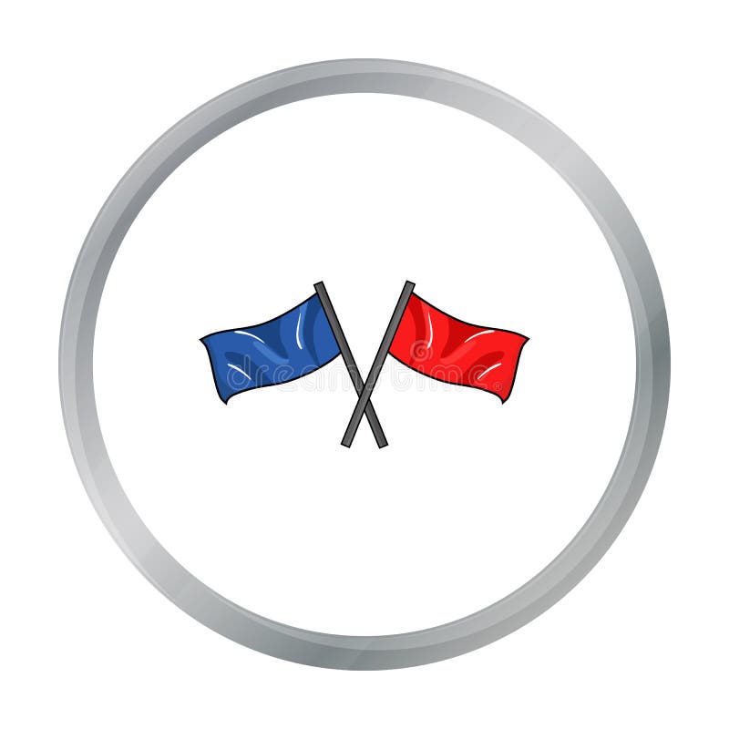 Icône de drapeaux rouges et bleus dans le style de bande dessinée d'isolement sur le fond blanc Illustration de vecteur d'actions illustration de vecteur Icône de drapeaux rouges et bleus dans le style de bande dessinée d'isolement sur le fond blanc Illustration de vecteur d'actions illustration de vecteur