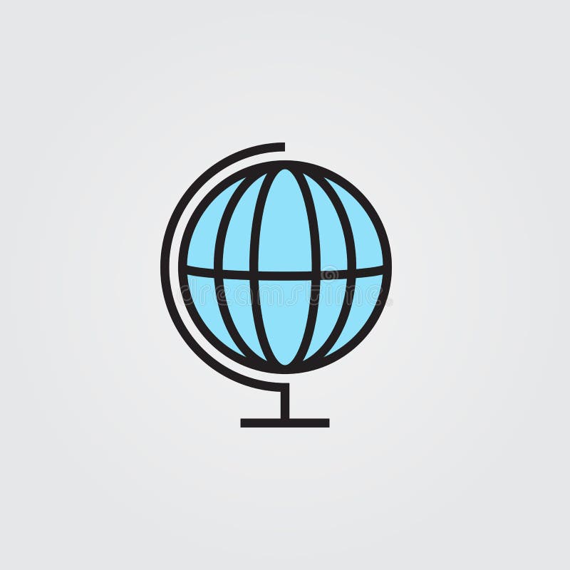 Icône de globe Illustration sur le fond blanc pour le graphique et le web design illustration stock Icône de globe Illustration sur le fond blanc pour le graphique et le web design illustration stock