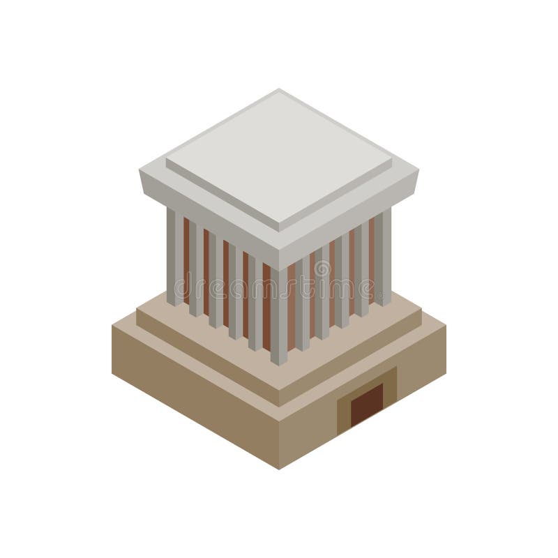 Icône de Ho Chi Minh Mausoleum, style 3d isométrique illustration stock Icône de Ho Chi Minh Mausoleum, style 3d isométrique illustration stock