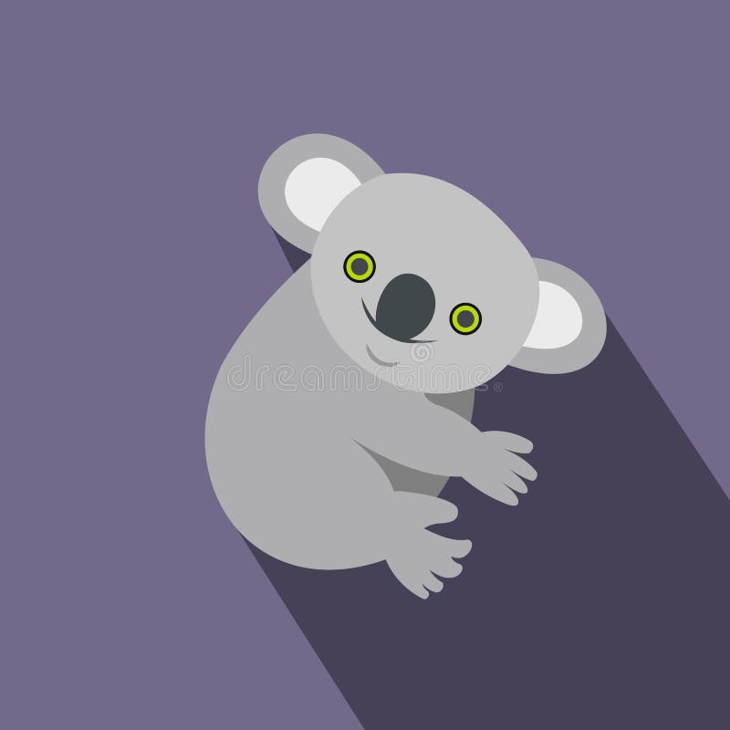 Icône de koala, style plat illustration libre de droits Icône de koala, style plat illustration libre de droits