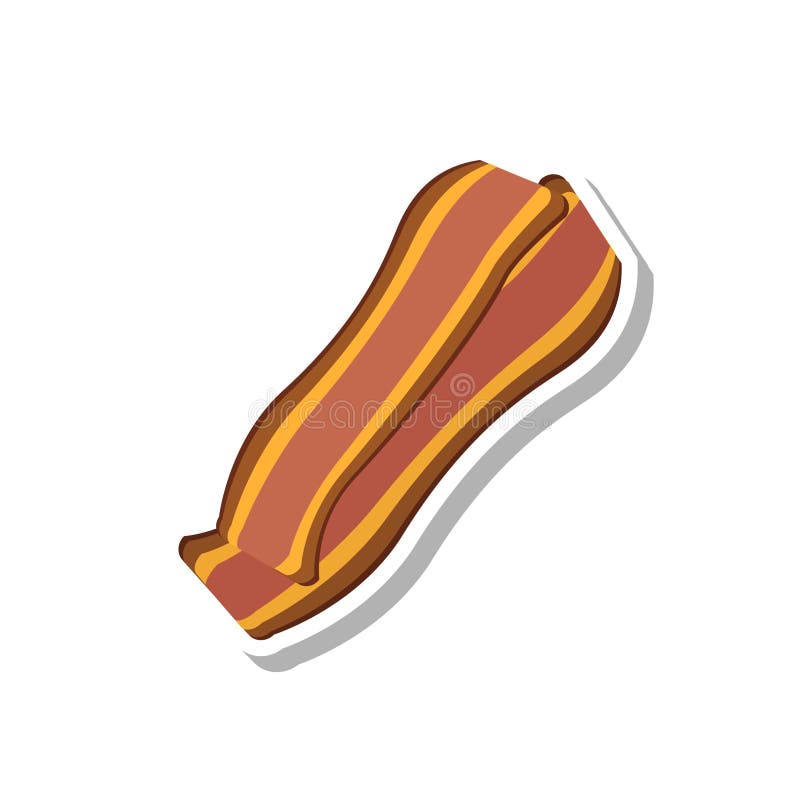 Signe Et Symbole De Vecteur D'icône De Lard D'isolement Sur Le Fond