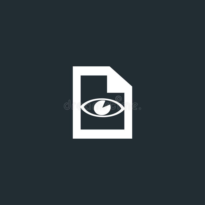 Ic?ne de pr?vision de document avec l'oeil illustration libre de droits Ic?ne de pr?vision de document avec l'oeil illustration libre de droits
