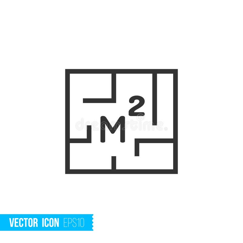 Area, structure house. Real estate outline vector icon. Area, structure house. Real estate outline vector icon