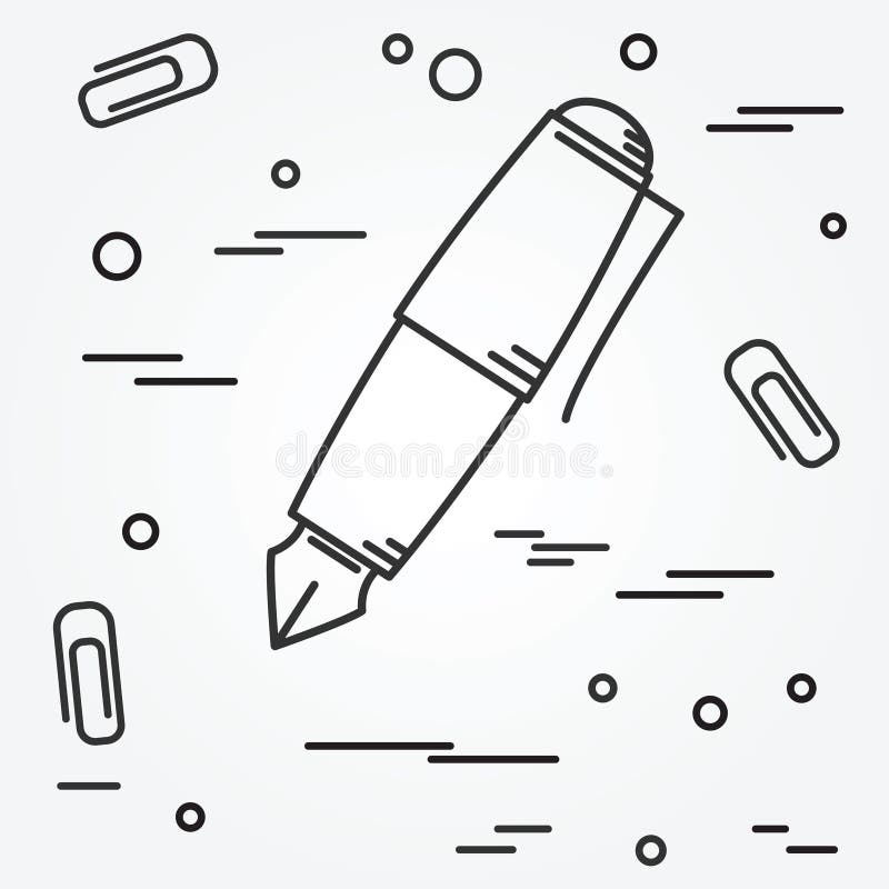 Icône de stylo-plume Vecteur d'icône de stylo-plume illustration libre de droits Icône de stylo-plume Vecteur d'icône de stylo-plume illustration libre de droits