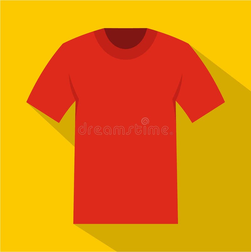 Icône de T-shirt, style plat illustration stock Icône de T-shirt, style plat illustration stock