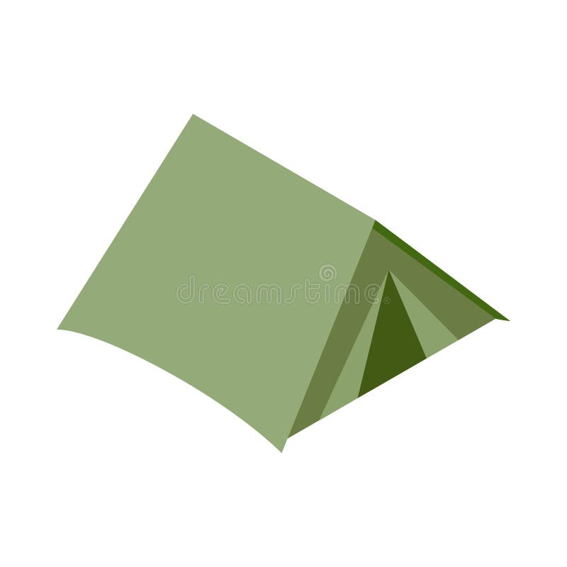 Icône de touristes verte de dôme, style 3d isométrique illustration stock Icône de touristes verte de dôme, style 3d isométrique illustration stock