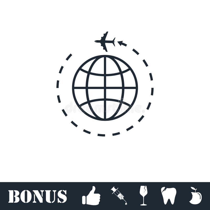 Ic?ne de voyage plate illustration stock Ic?ne de voyage plate illustration stock