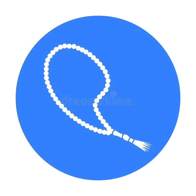 Icône islamique de perles de prière d'isolement sur le fond blanc Actions de symbole de religion illustration libre de droits Icône islamique de perles de prière d'isolement sur le fond blanc Actions de symbole de religion illustration libre de droits