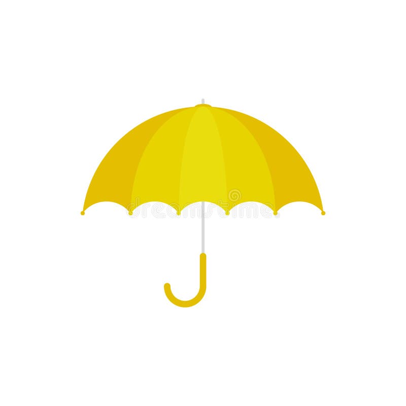 Ic?ne jaune de parapluie Type de dessin anim? illustration stock Ic?ne jaune de parapluie Type de dessin anim? illustration stock