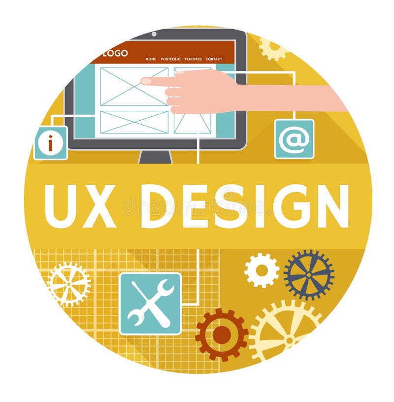 Icône ou bannière plate pour la conception d'ux illustration stock Icône ou bannière plate pour la conception d'ux illustration stock