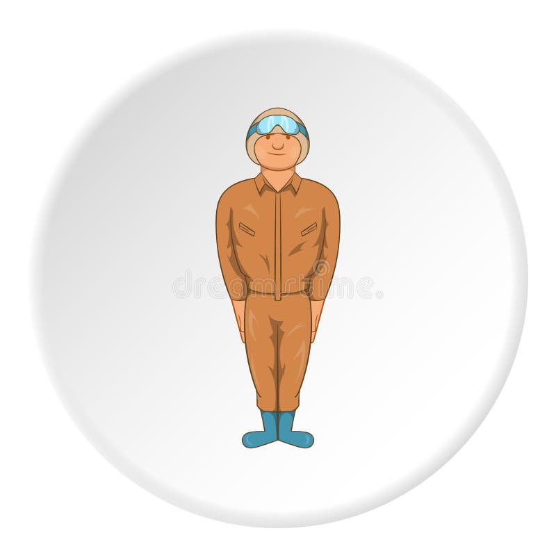 Icône pilote, style de bande dessinée illustration de vecteur