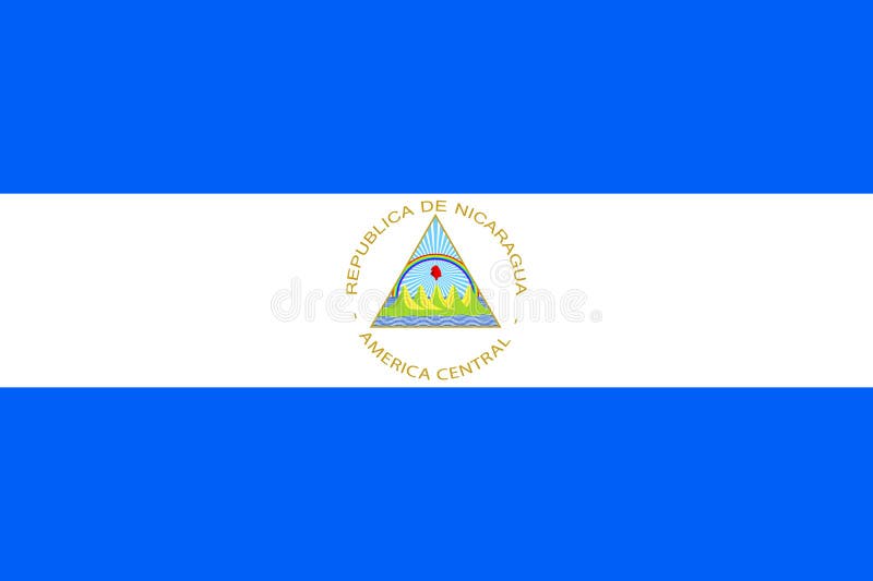 Icône plate du Nicaragua de drapeau illustration stock Icône plate du Nicaragua de drapeau illustration stock