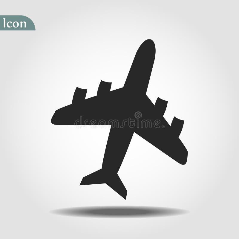 Ic?ne plate Symbole de transport de vol, avion, airctaft de mouche, illustration de vacances d'aviation Illustration solide d'ic? illustration libre de droits Ic?ne plate Symbole de transport de vol, avion, airctaft de mouche, illustration de vacances d'aviation Illustration solide d'ic? illustration libre de droits