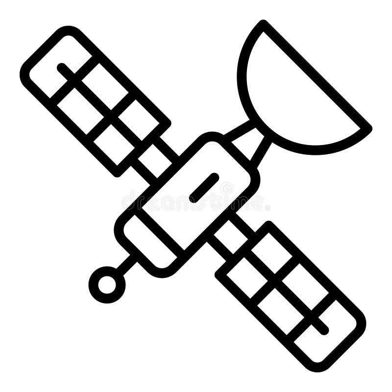 Ic?ne satellite de l'espace, style d'ensemble illustration libre de droits Ic?ne satellite de l'espace, style d'ensemble illustration libre de droits