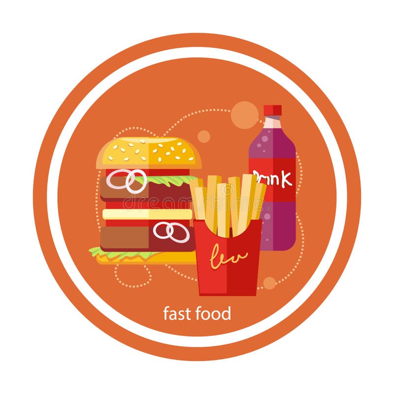 Icônes d'aliments de préparation rapide illustration libre de droits Icônes d'aliments de préparation rapide illustration libre de droits
