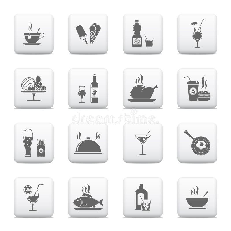 Icônes de boisson d'a& de nourriture illustration de vecteur Icônes de boisson d'a& de nourriture illustration de vecteur
