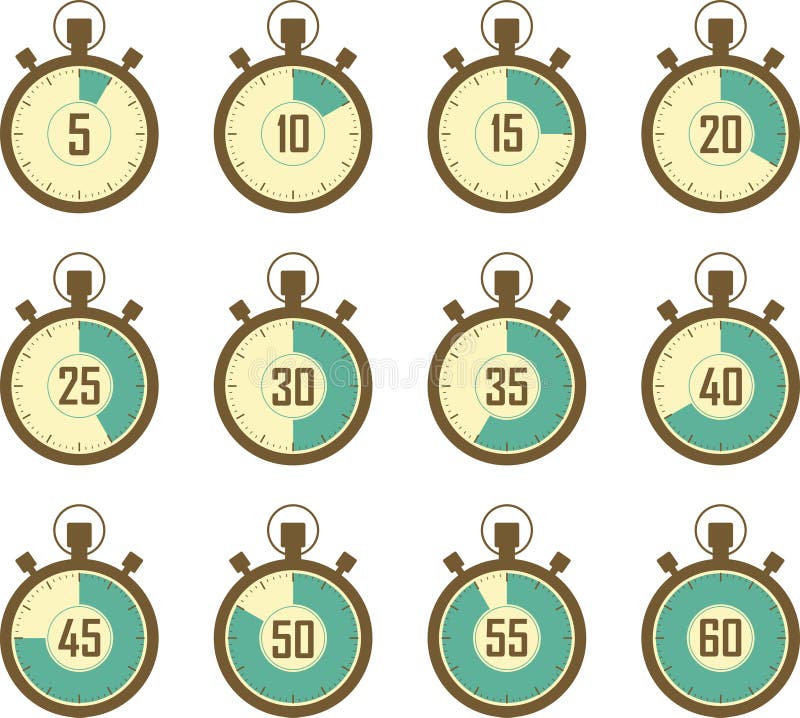 Icônes de chronomètre illustration de vecteur Icônes de chronomètre illustration de vecteur
