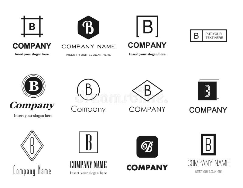 Icônes de logos de la lettre B de vecteur illustration stock Icônes de logos de la lettre B de vecteur illustration stock