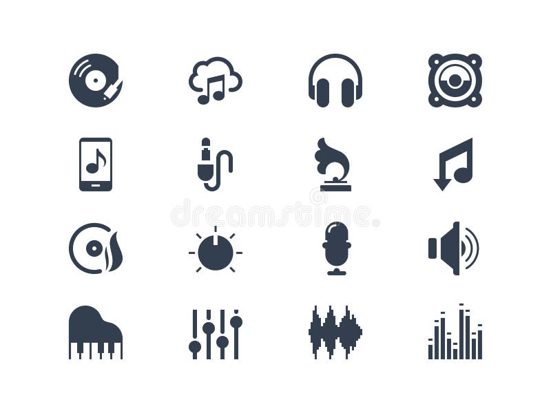 Icônes de musique illustration libre de droits Icônes de musique illustration libre de droits