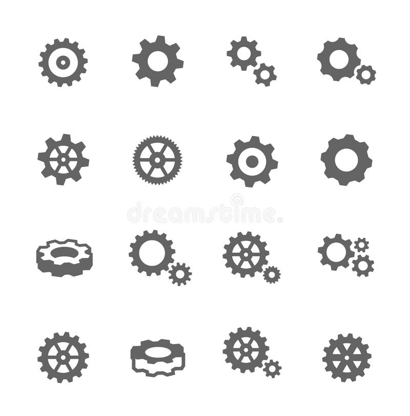 Simple Set of Gear Related Vector Icons for Your Design. Simple Set of Gear Related Vector Icons for Your Design.