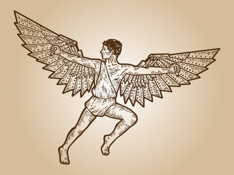 Icarus Back Sketch Tattoo  TATTOOGOTO