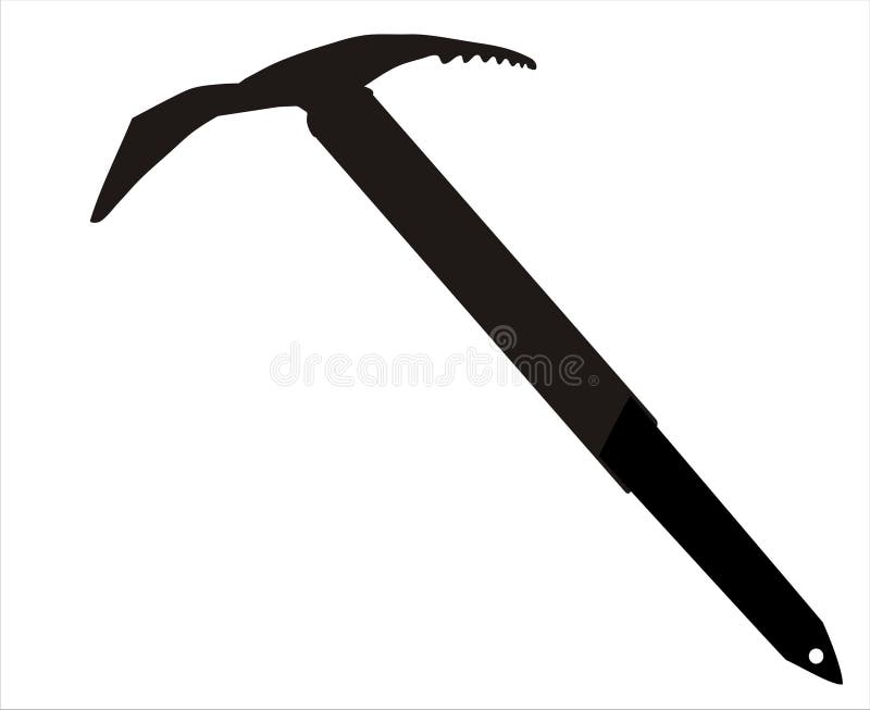 Ice axe silhouette () stock illustration. Illustration of outdoor 3398188