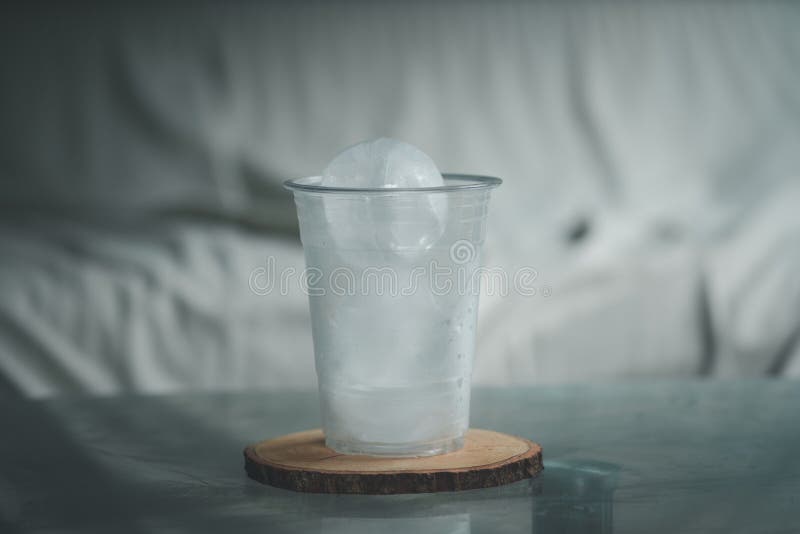 Ice Ball Shape in Plastic Glass for Cold Drink Stock Image Image of ball, coffee 188768053